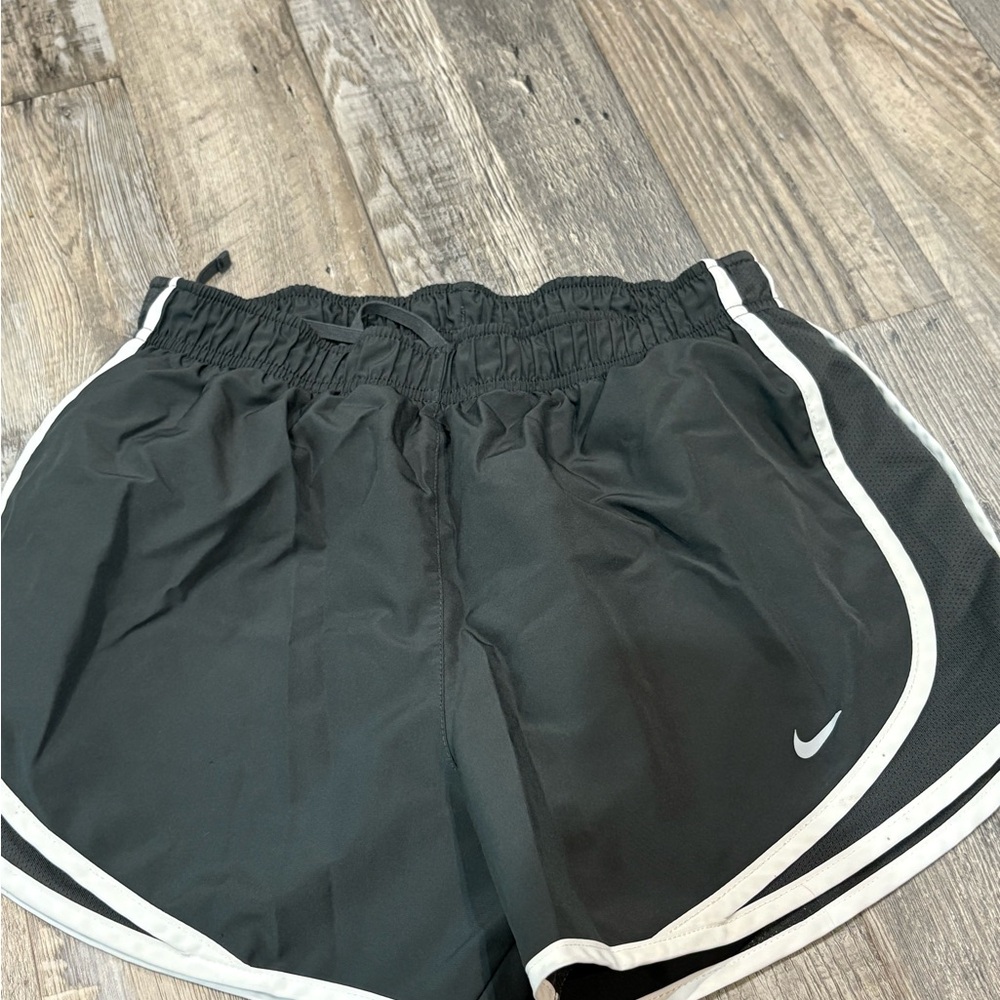 Nike Women's Black Athletic Shorts with White Trim